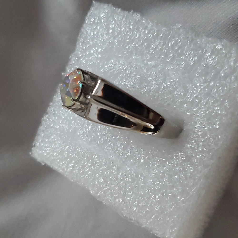 Men's Aurora Borealis Swarovski Crystal platinum bond - Picture 6 of 11